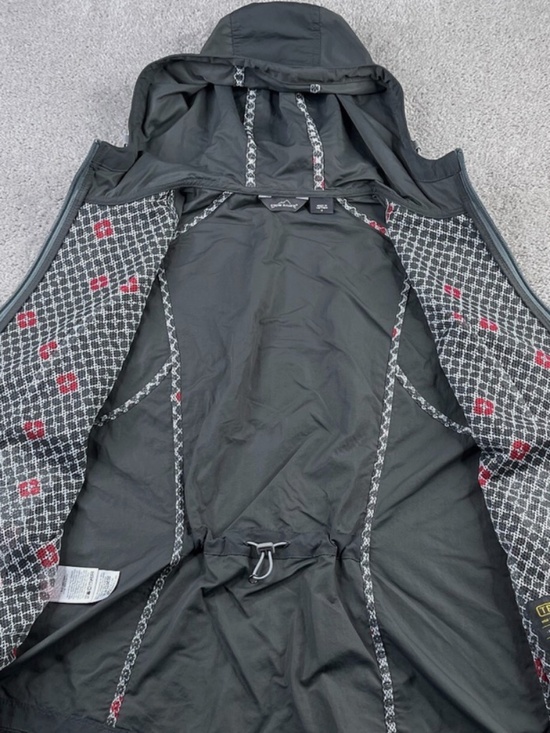 Eddie Bauer Vest Grey Travex Full Zip Hooded Windbreaker Vest Size M - Picture 8 of 8